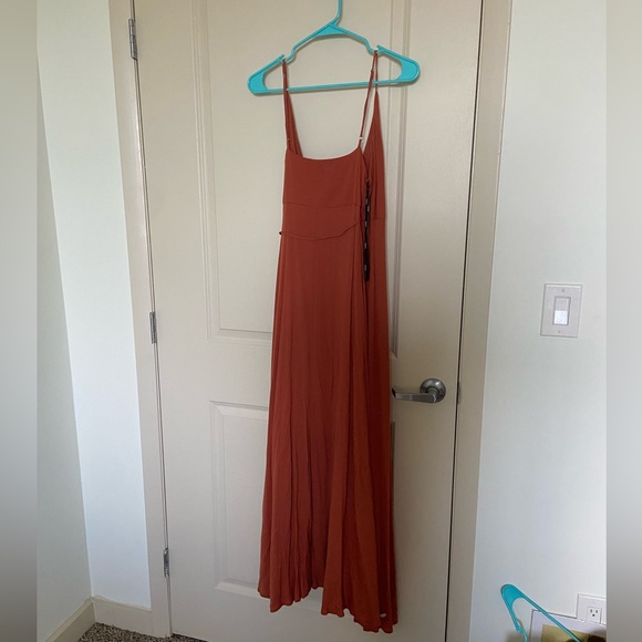 Rust Maxi Wrap Dress - Picture 3 of 4